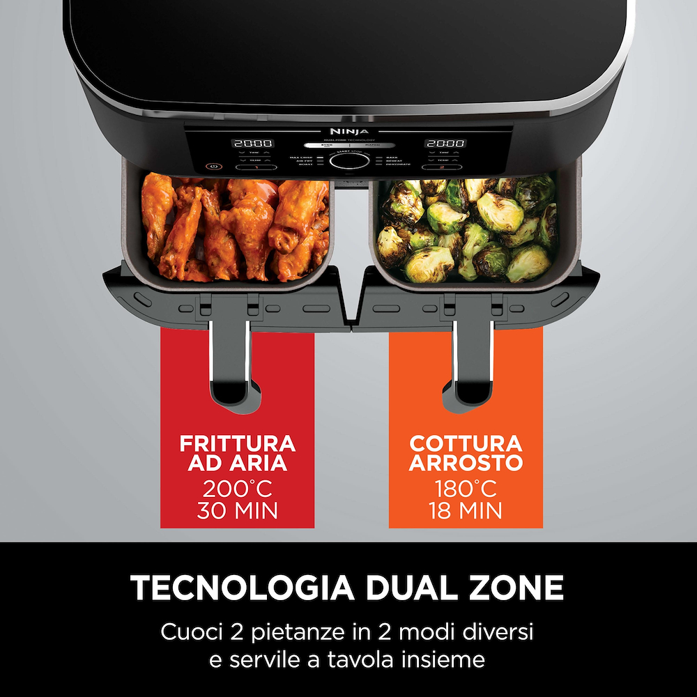 NINJA AF300EU - Ninja Foodi Dual Zone Heißluftfritteuse AF300EU