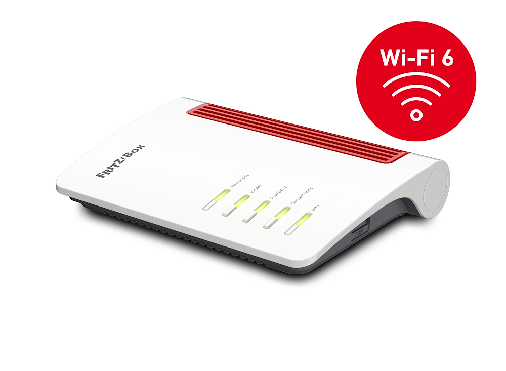 FRITZ! 20002997 - Modem-Router weiß-rot mit 600Mb/s