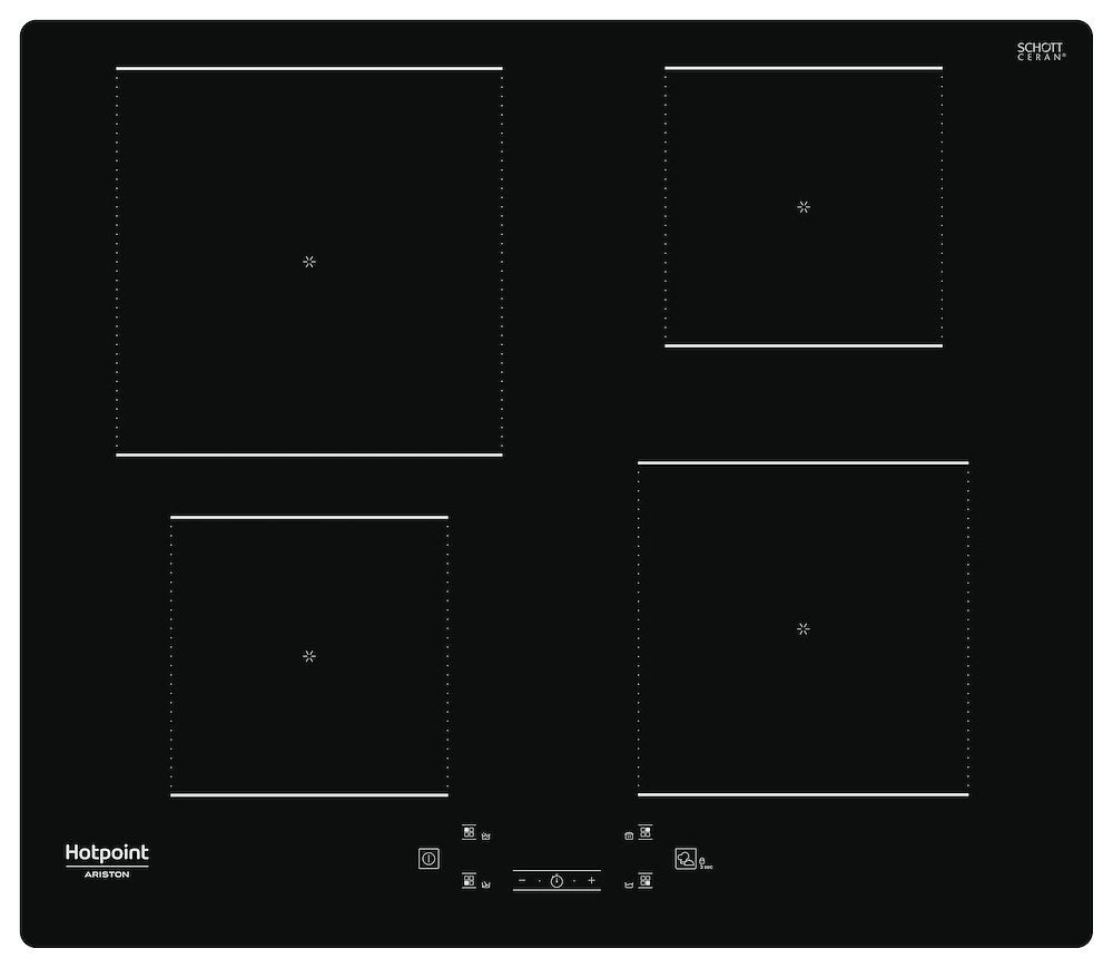 HOTPOINT-ARISTON HQ5660SNE - Induktionskochfeld 60 cm schwarz mit Touch