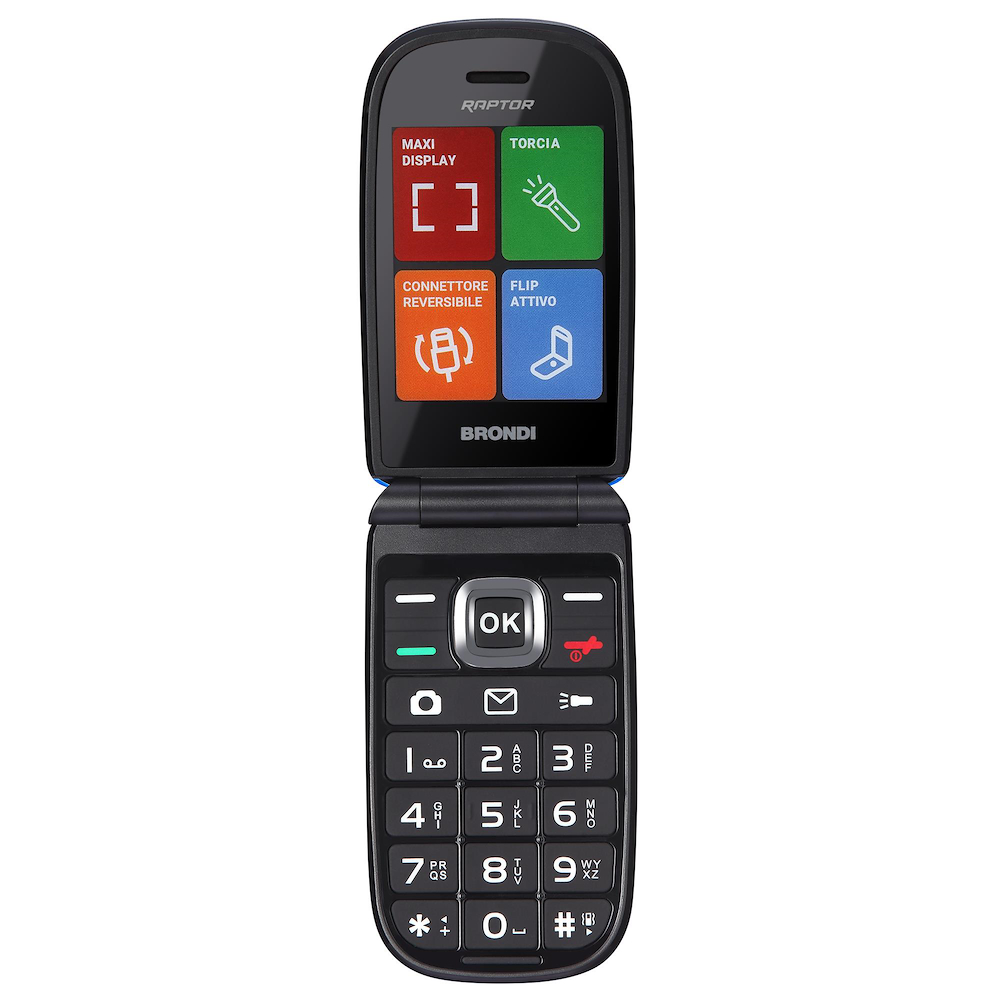 BRONDI RAPTORBLUMETAL - Cellulare Brondi Flip Blu