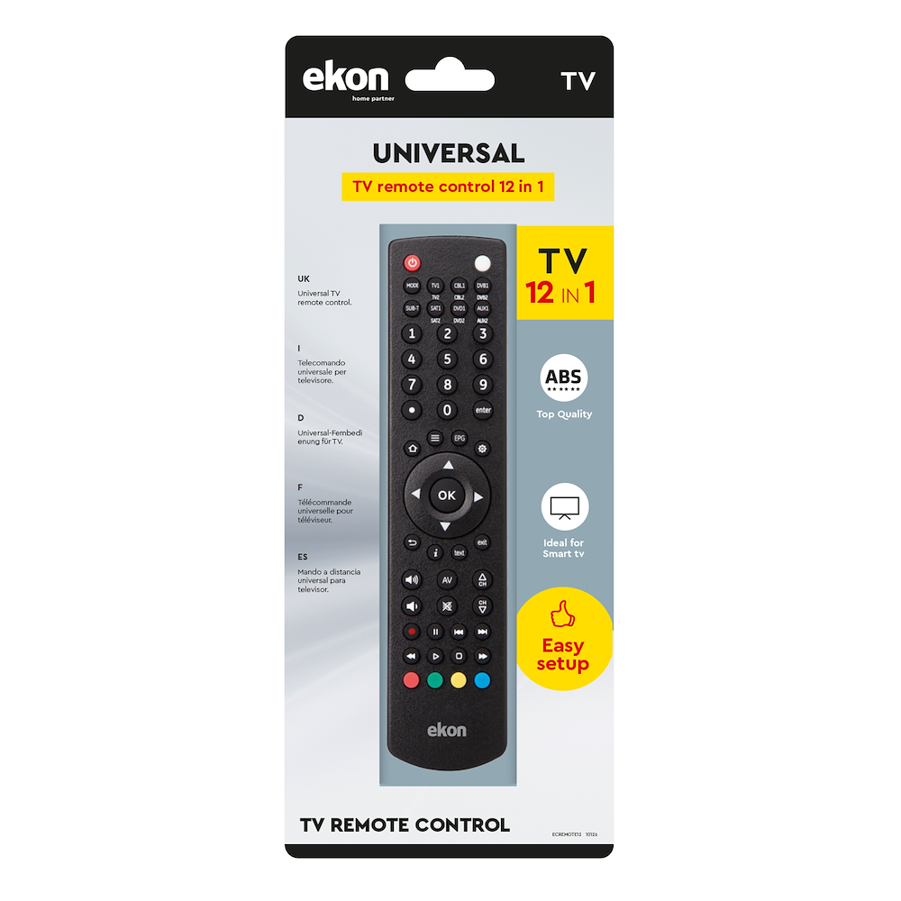 EKON ECREMOTE12 - Universelle 12-in-1 Fernbedienung