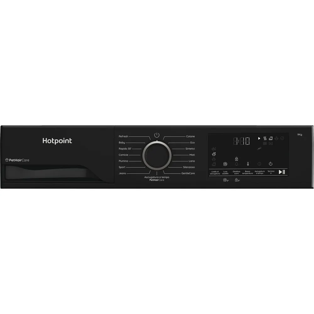 HOTPOINT-ARISTON HPT94DBBSIT - Asciugatrice pompa di calore 9 kg Nero