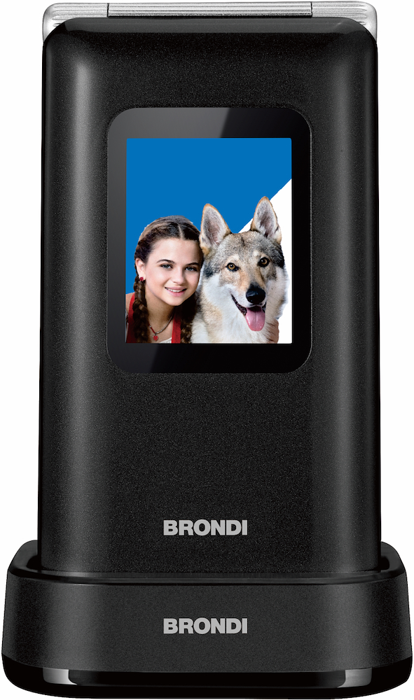 BRONDI AMICOPREZIOSOBLACKMETAL - Telefono senior con tasti grandi