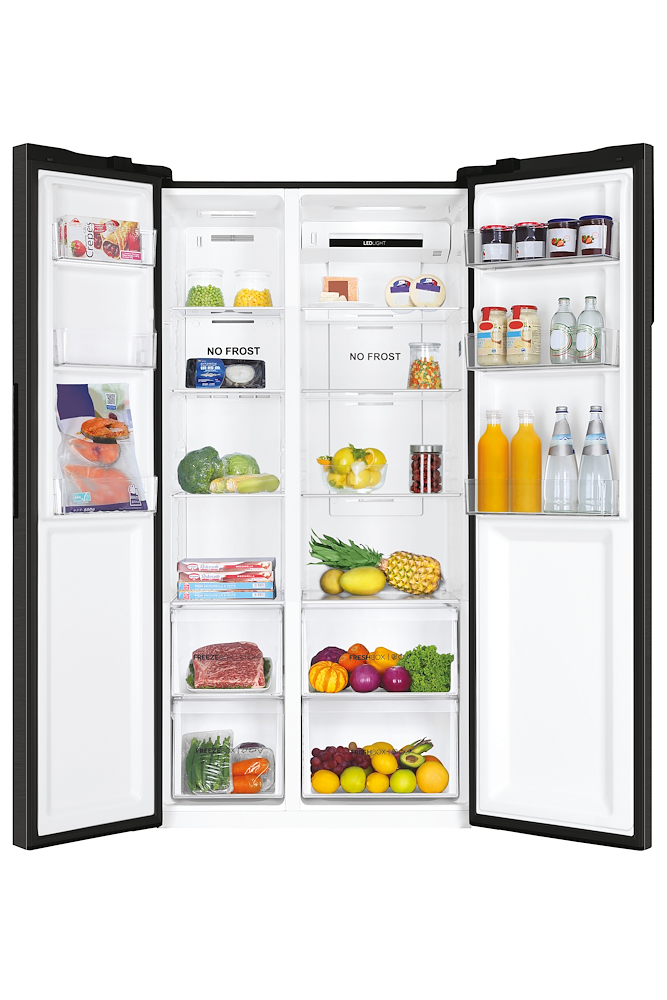 HAIER HSR3918ENPB - Frigorifero Side-by-Side Nero 528L