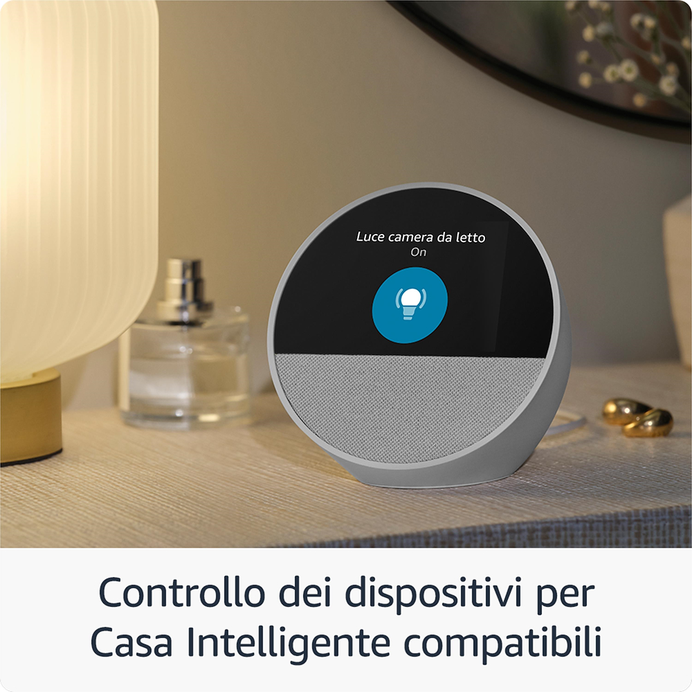 ECHO ECHOSPOT2024WHITE - Amazon Echo Spot 2024 sveglia intelligente con Alexa ECHO ECHOSPOT2024WHITE - Amazon Echo Spot 2024 sveglia intelligente con Alexa