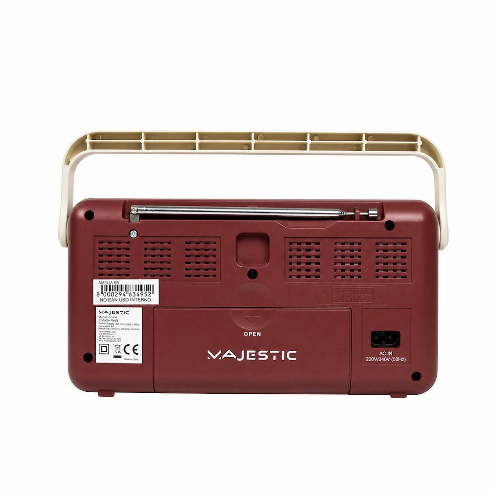 MAJESTIC AMELIABR 0756883 RADIO PORT.FM DOPPIO SISTEMA DI ALIMENTAZ. MARRONE