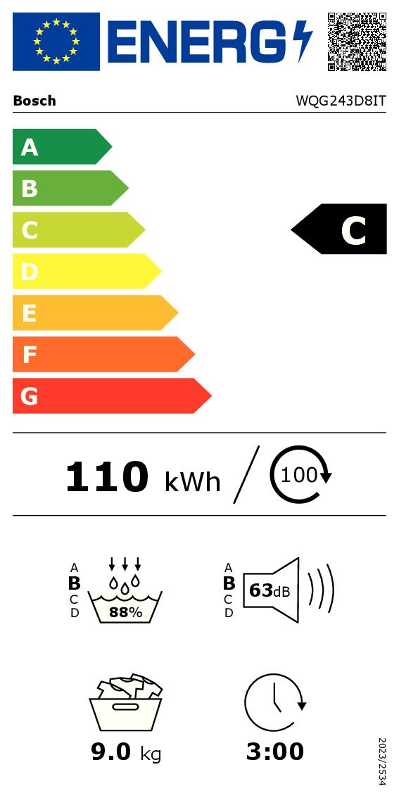 BOSCH WQG243D8IT - Trockner in Weiß