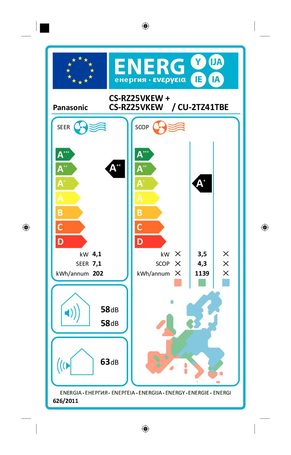 PANASONIC CU2TZ41TBE99RZZKEW - Dual-Split Klimaanlage 2.5kW