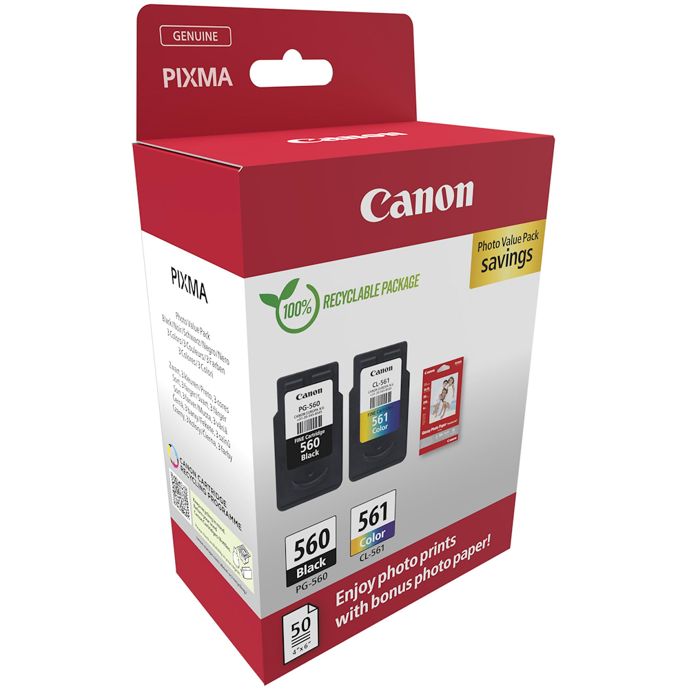 CANON 3713C008 - Multipack Tinte PG-560 und Fotopapier
