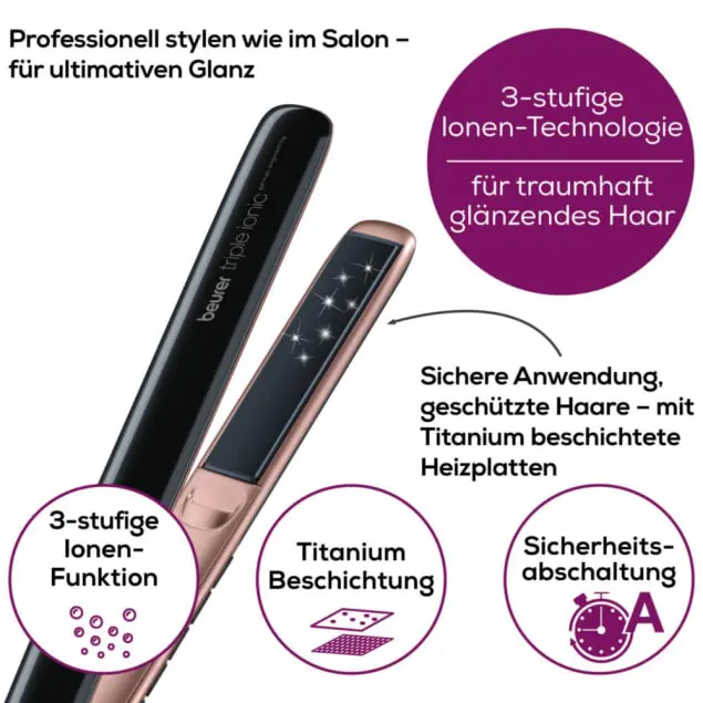 BEURER HS80 - HS80 Haarglätter mit Titanium-Beschichtung