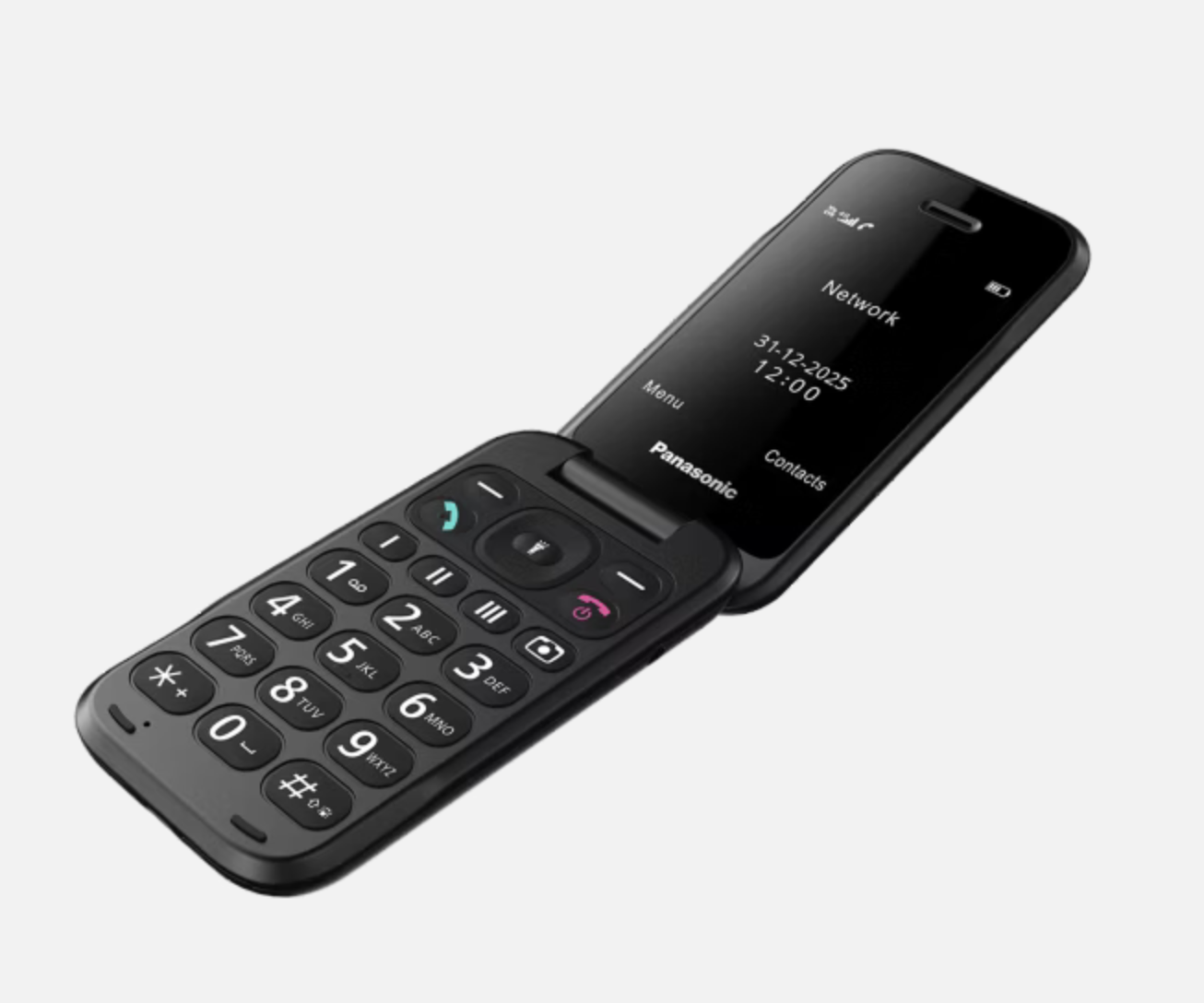 Panasonic KXTF600EXB - Cellulare a conchiglia 4G senior