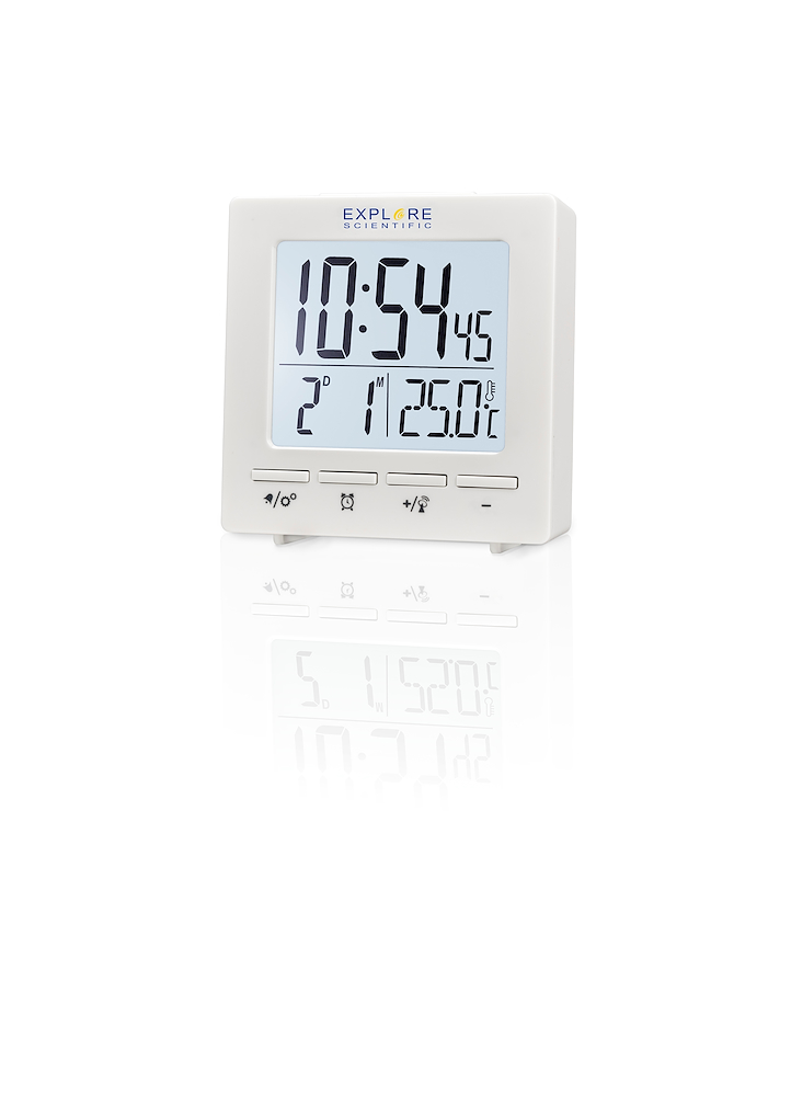EXPLORE SCIENTIFIC RDC1005WHITE - Funkuhren mit Snooze-Funktion