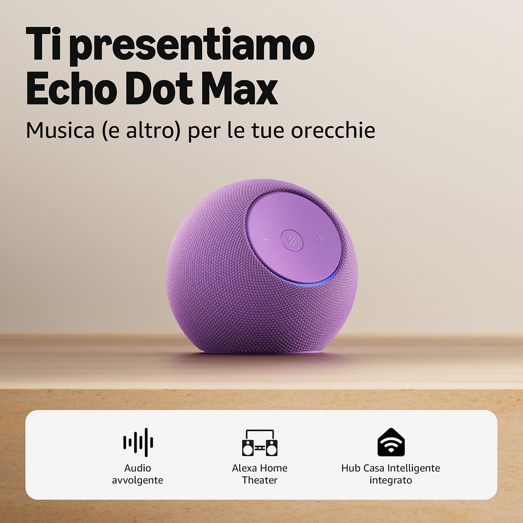 ECHO ECHODOTMAX2025AMETHYST - Echo Dot Max smart speaker ametista