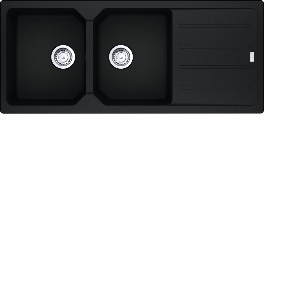FRANKE UCG621116NERO - Lavello 116 cm due vasche CITY NERO