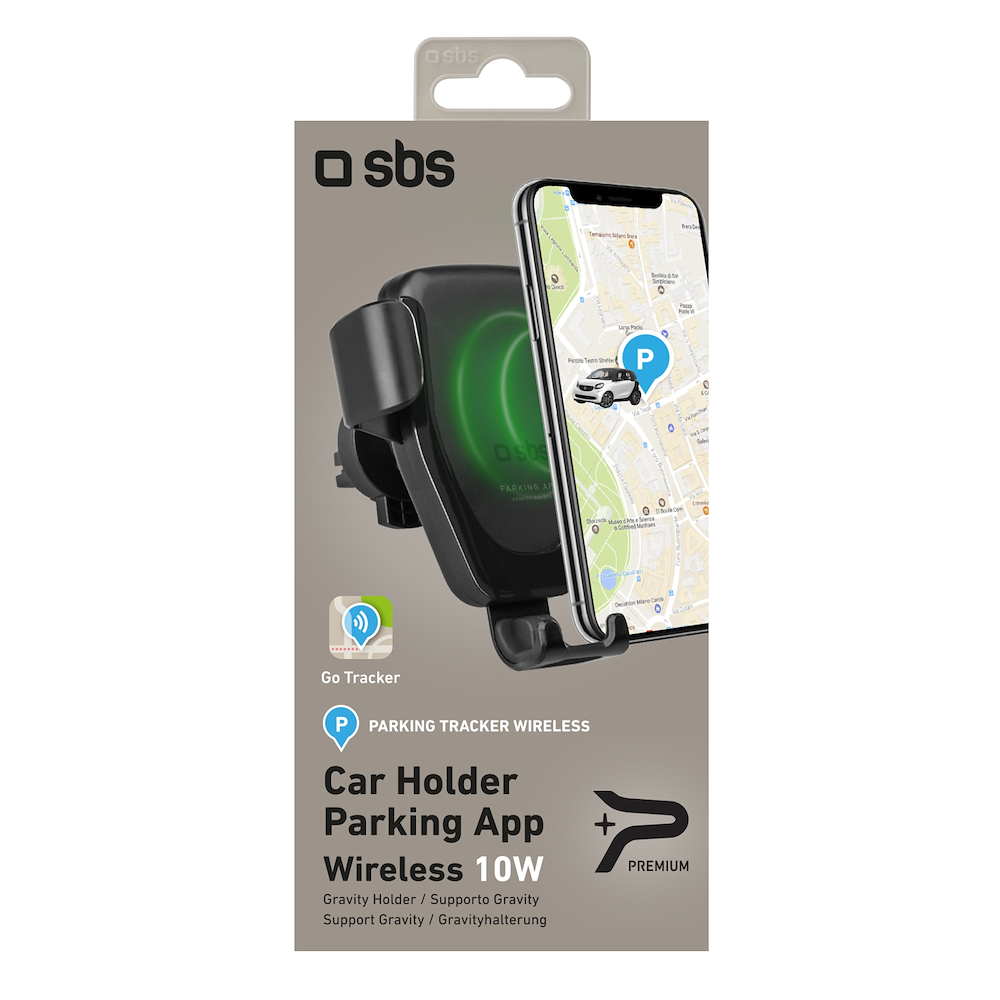 SBS TESUPPWIR10WTAG - Supporto auto wireless con ricarica 10W