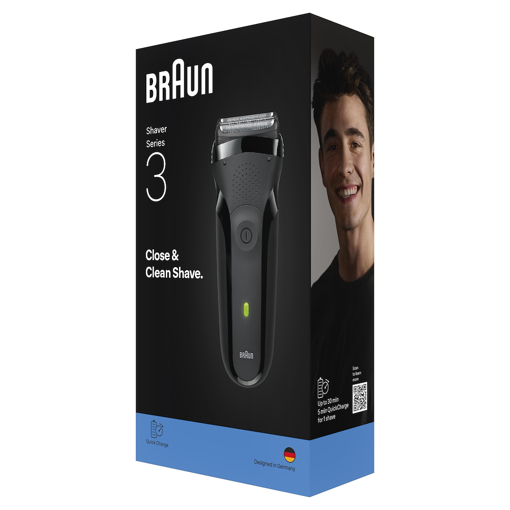 BRAUN 300SNERO - Elektrorasierer Schwarz