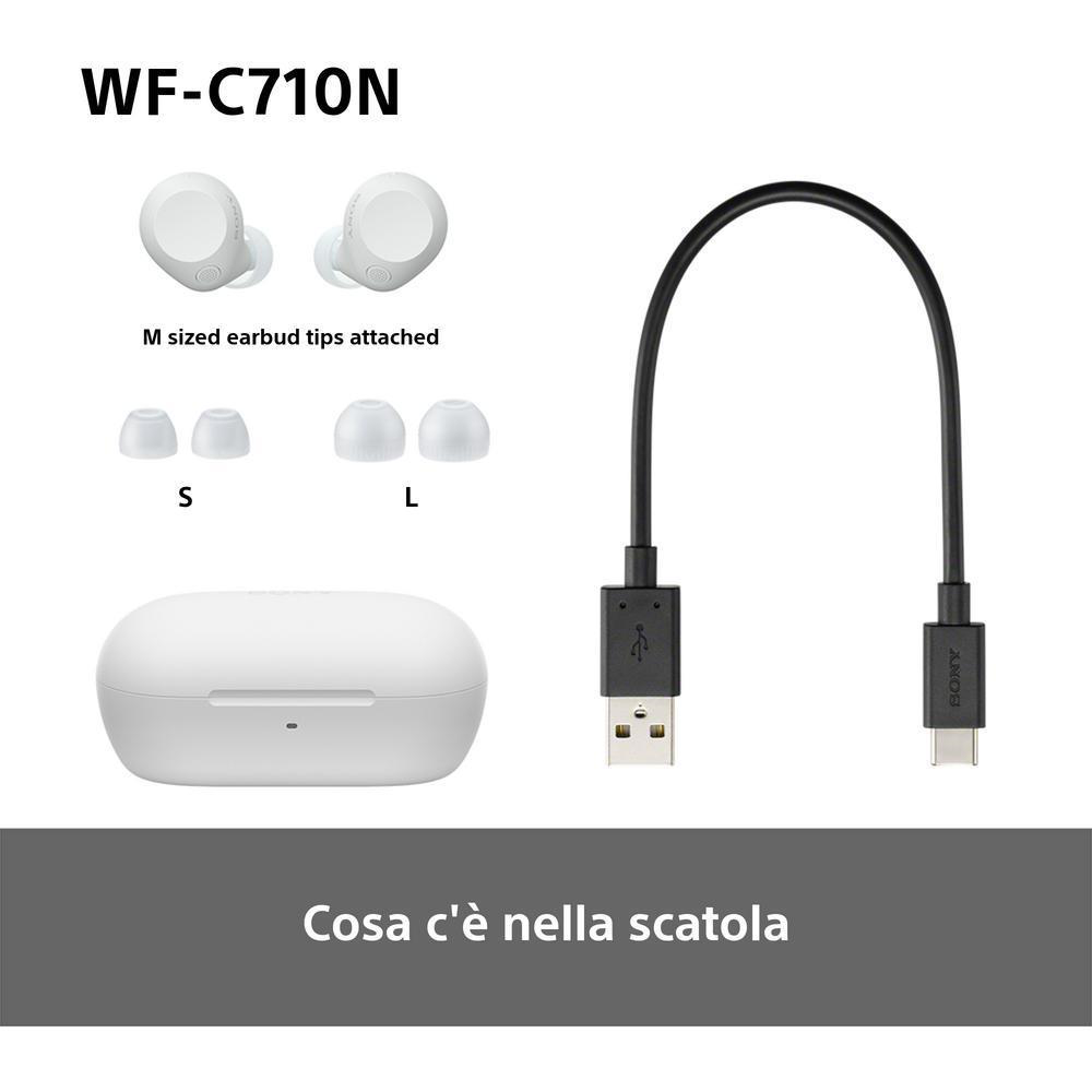 SONY WFC710NW - Cuffie True Wireless con NC Bianche