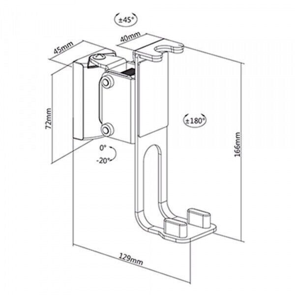 MYWALL HS17AL - HS17AL Wandhalterung für Sonos Lautsprecher