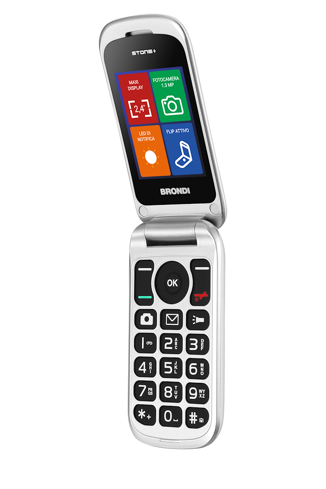 BRONDI STONEPIUBIANCO - Cellulare Brondi Bianco DUALSIM