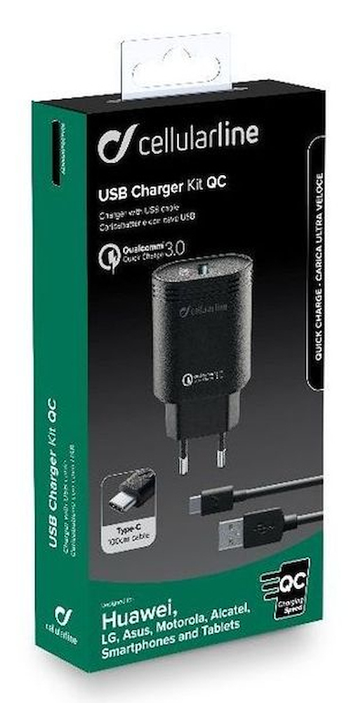 CELLULAR LINE ACHHUKITQCTYCK - USB Ladegerät 18W - USB-C