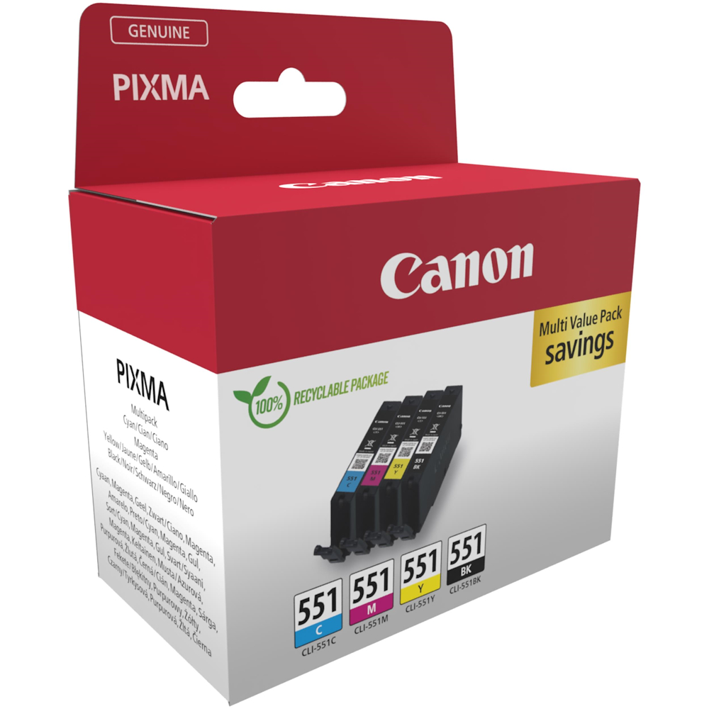 CANON 6509B016 - Canon Tintenpatronen Multipack CLI-551