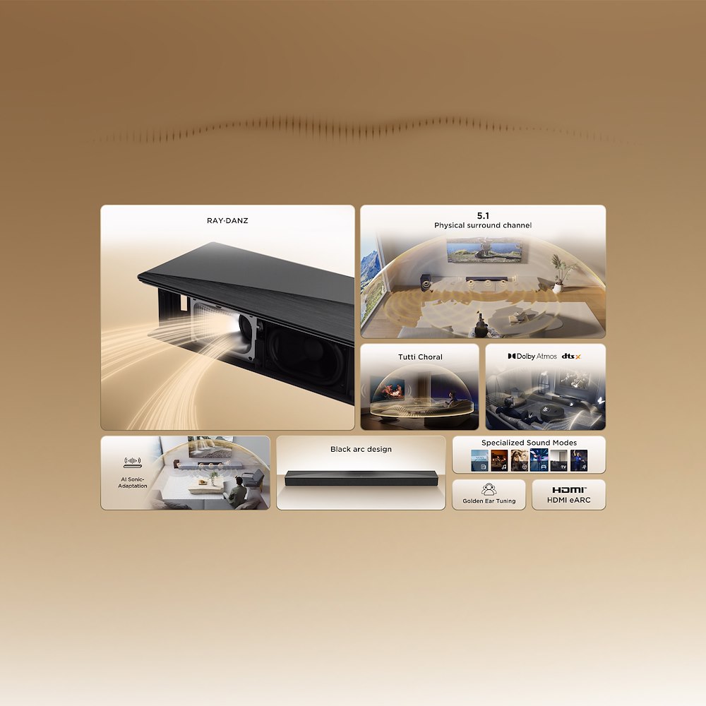 TCL Q65H - SOUND BAR 5.1 290W WIRELESS