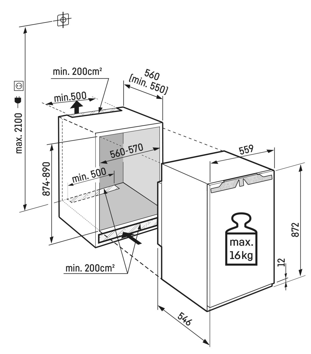 LIEBHERR IRD3900 - Liebherr IRD 3900 Pure Einbaukühlschrank