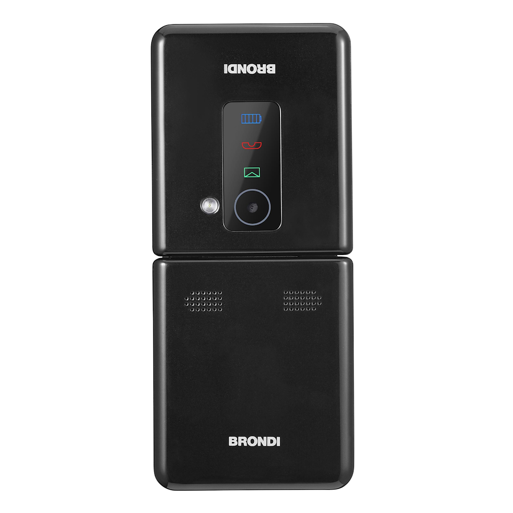 BRONDI FLIPPERNEROMETAL - Telefono Flip Brondi Dual SIM