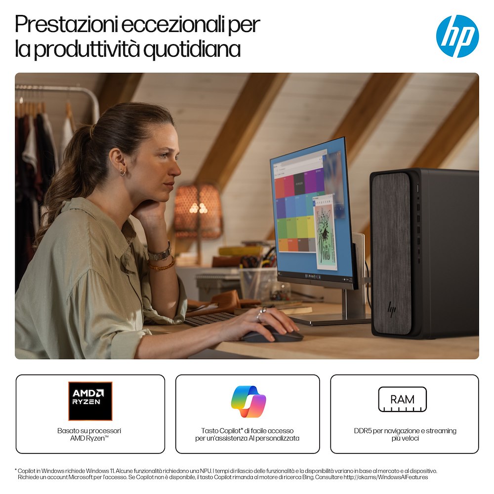 HP DW0P0EA - Desktop-PC mit Ryzen 5