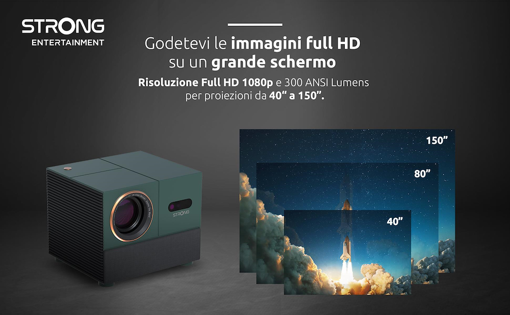 STRONG MIRA1 - Proiettore LCD FHD 40-150"