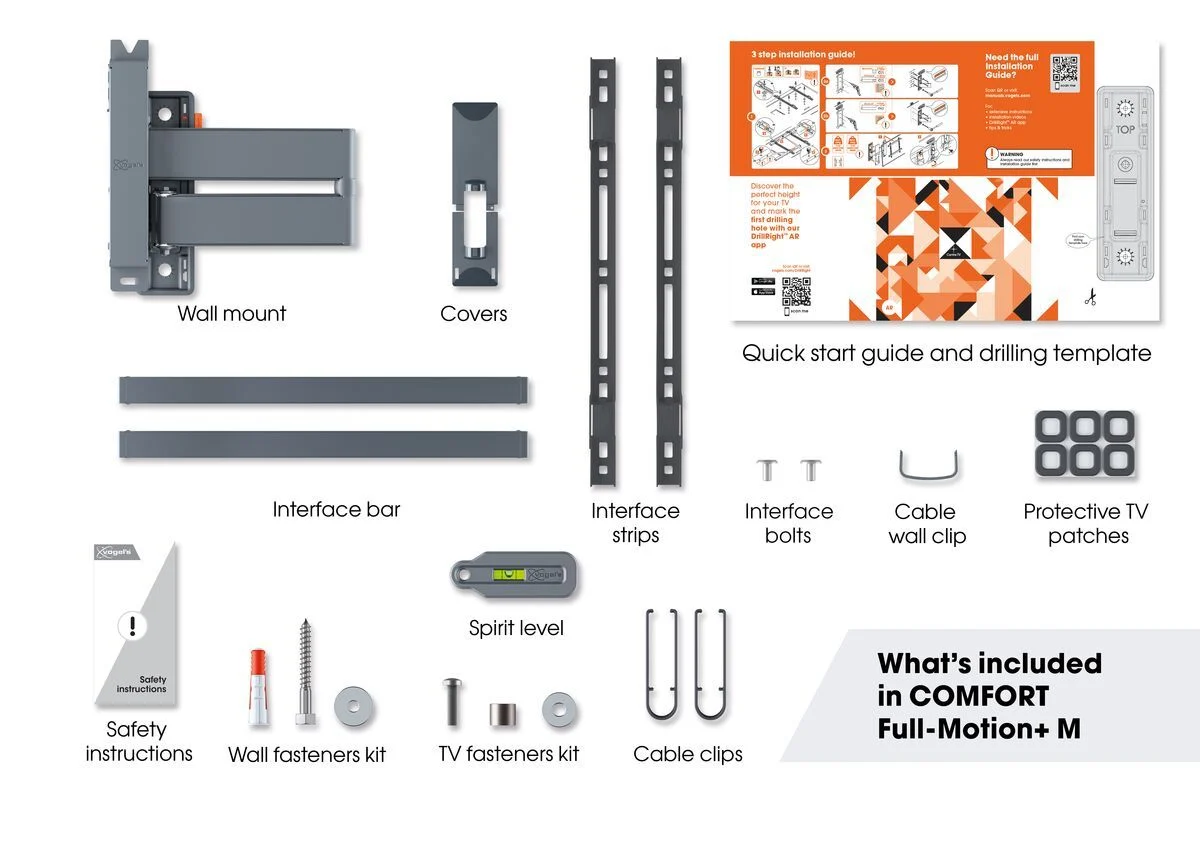 VOGEL'S TVM3443BLACK - Vogel's TVM 3443 – Supporto TV da Parete Full-Motion