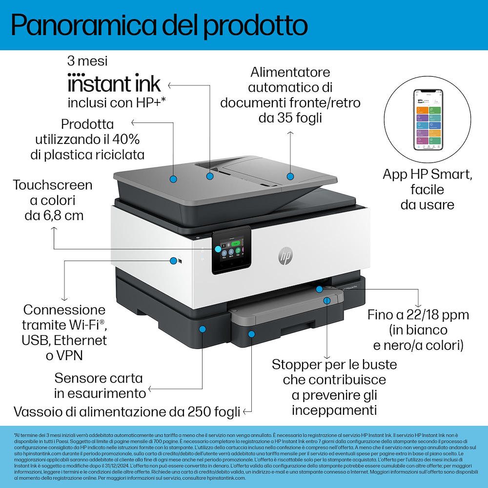 HP 403X8B - OfficeJet Pro 9120e Multifunktionsdrucker mit WiFi