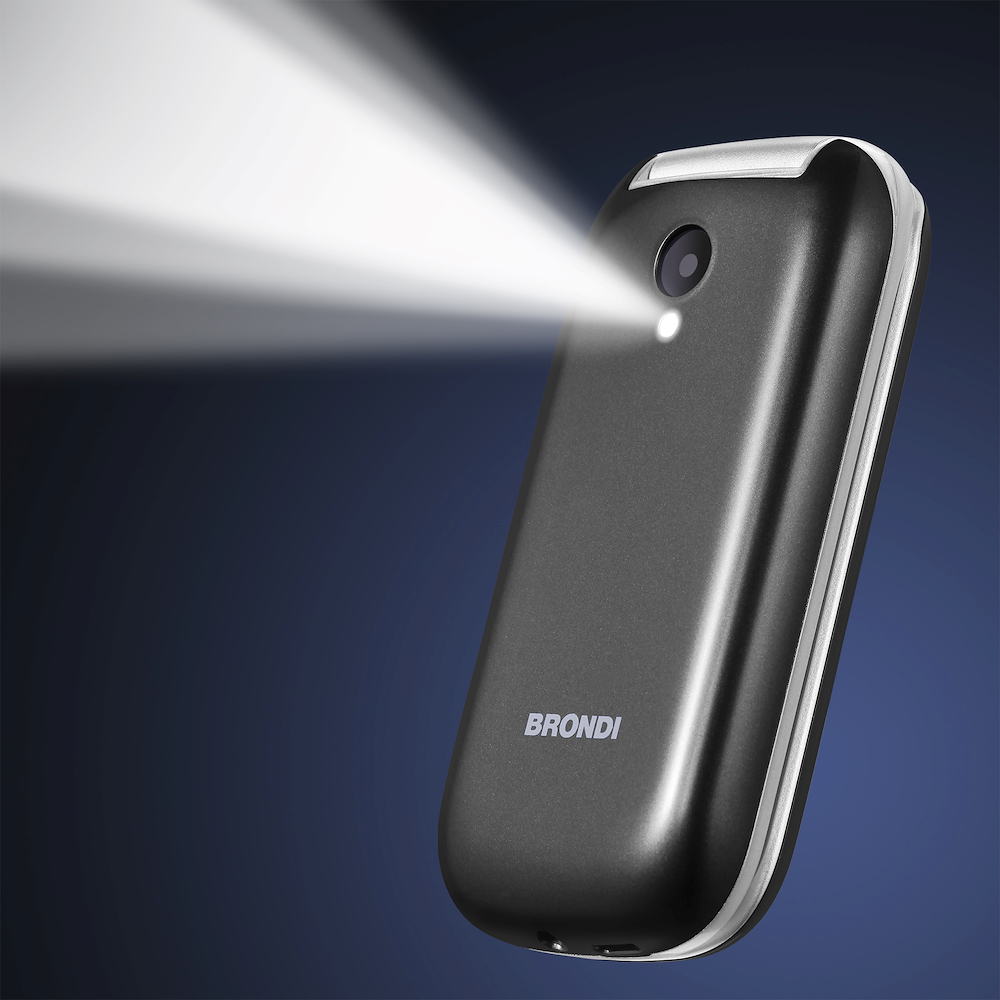 BRONDI STONEPIUNERO - Telefono Dualsim 2.4" Nero con Bluetooth