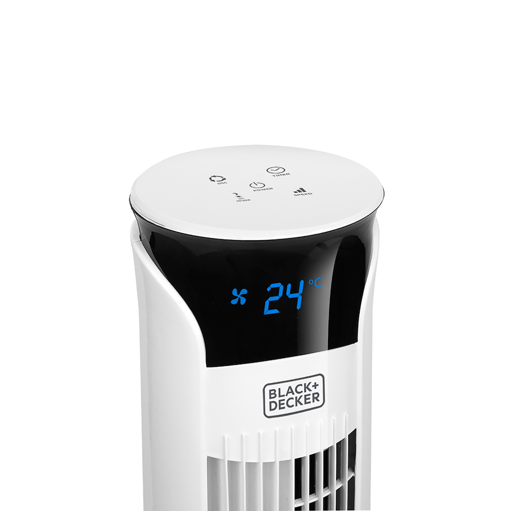 BLACK+DECKER BXFEFT48E - Ventilatore a torre 45W con telecomando