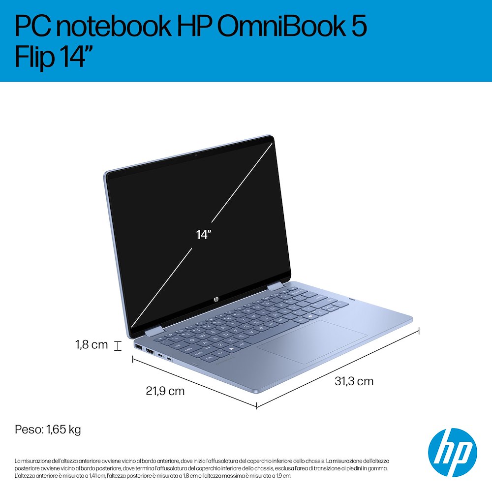 HP DW0G7EA - HP OmniBook 5 Flip 14 Zoll Notebook