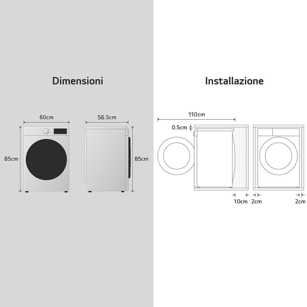 LG F4X9009TWCE - Waschmaschine 9kg Wi-Fi AI TurboWash