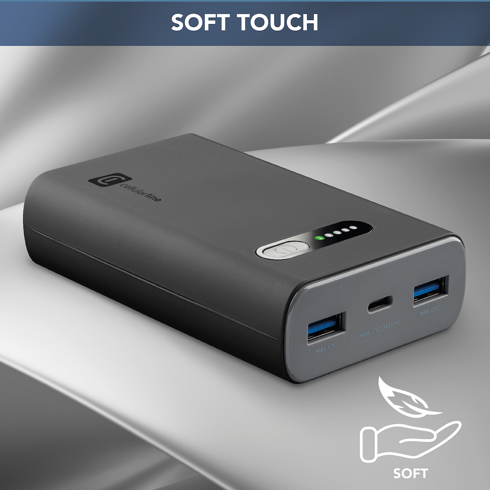 CELLULAR LINE PBFAST01PD10000K - Power Bank Portatile Fast PD 10000mAh Nero