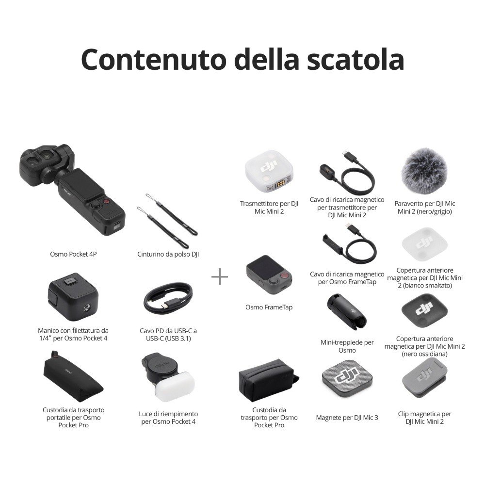 DJI OSMOPOCKET4PVLOGCOMBO - Kompakte 4K Stabilisationskamera