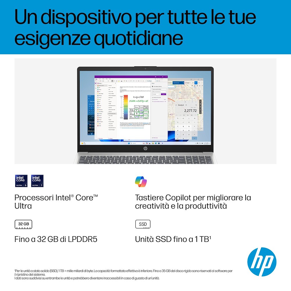 HP D8SS0EA - Laptop AI 15.6" FHD 8GB SSD