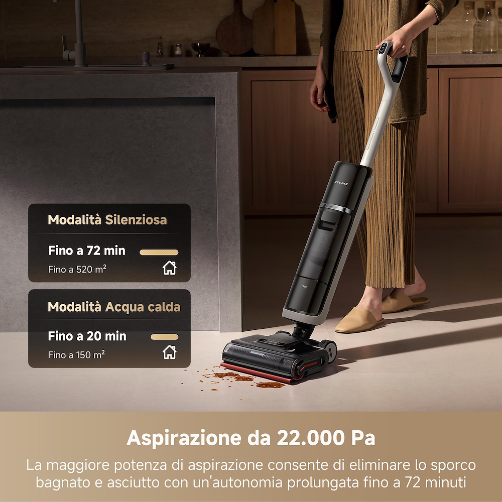 DREAME DREVIMH15PROH - Aspirapolvere Lava e Asciuga