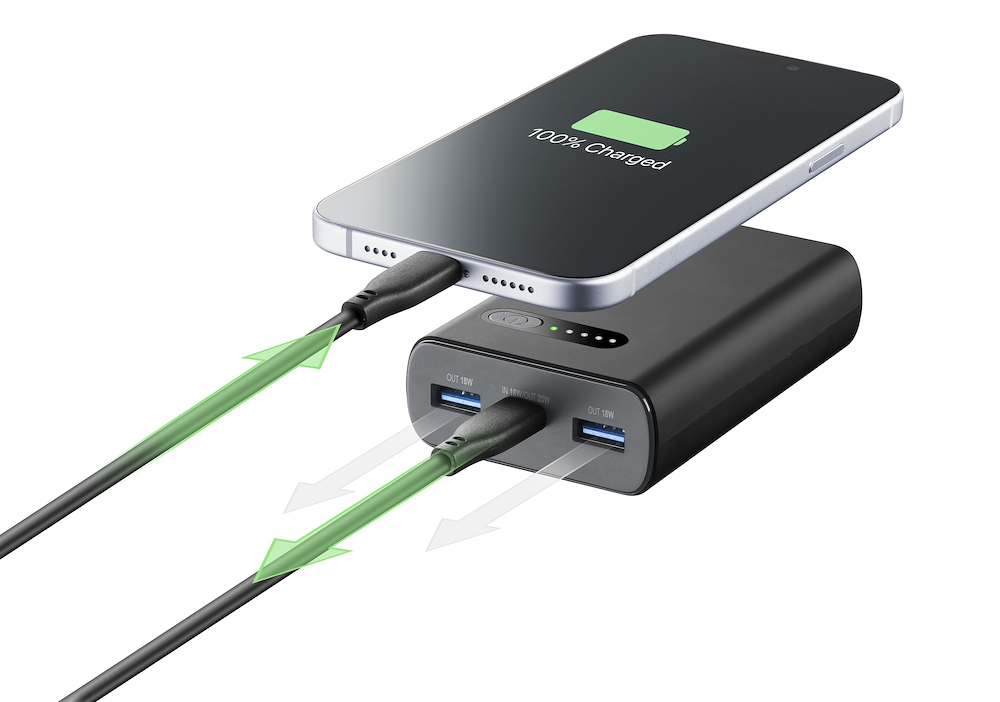 CELLULAR LINE PBFAST01PD10000K - Power Bank Portatile Fast PD 10000mAh Nero