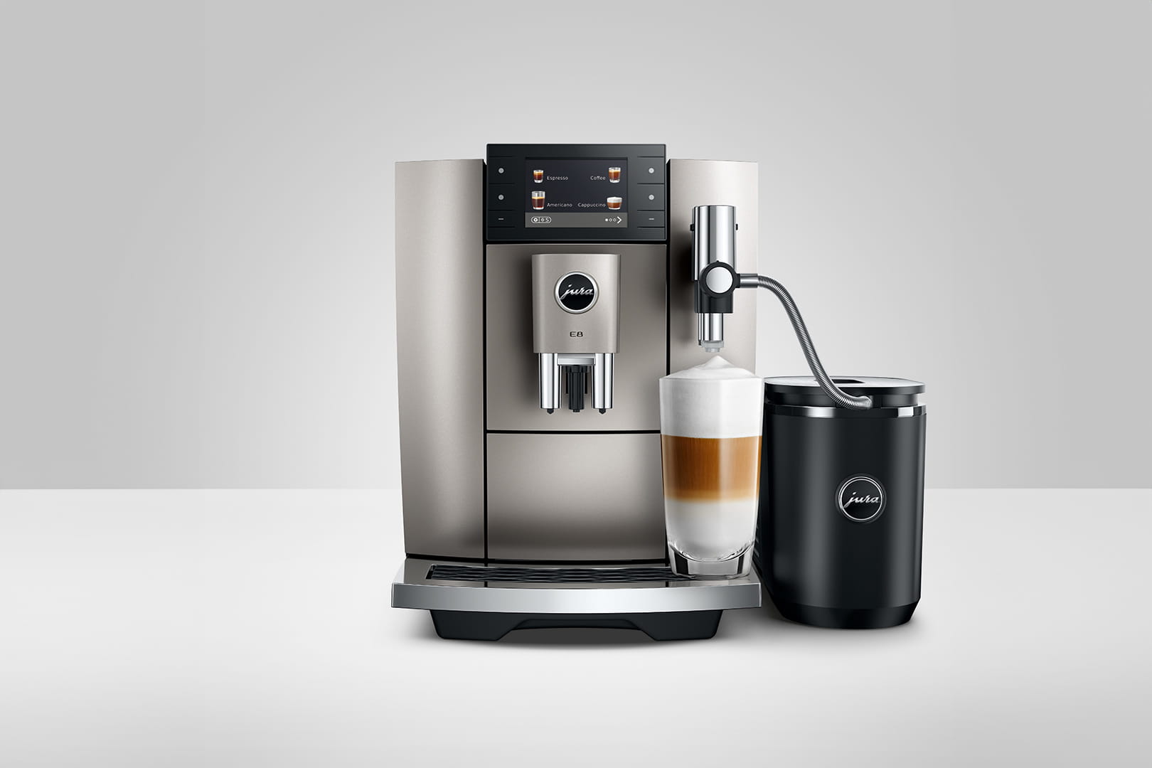 JURA E8MIDNIGHTSILVER - Macchina da caffè automatica Midnight Silver
