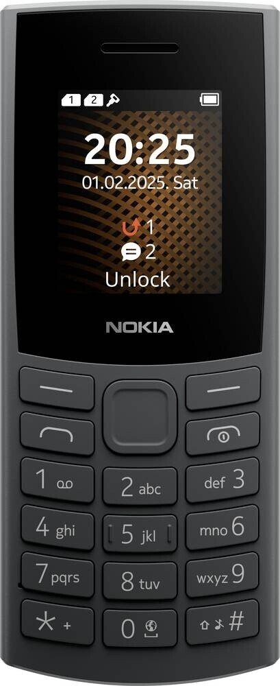 NOKIA 1052024BLACK - Nokia 105 (2024) Schwarz Dual-SIM Mobiltelefon