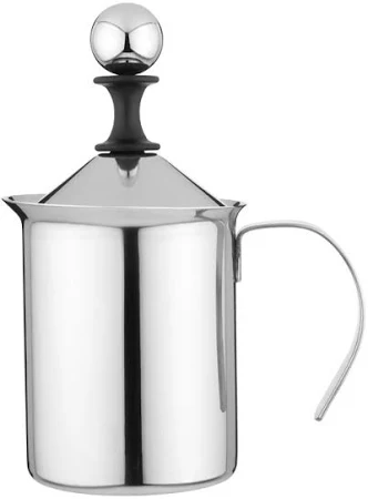 EVA 022119 - Cappuccino Cremer 3 Tassen Doppelboden Inox