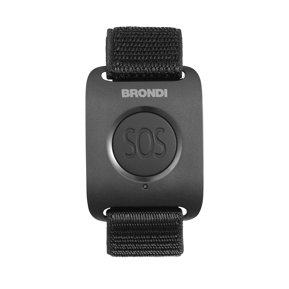 BRONDI AMICOSICUROPLUSNEROMETAL - Telefono sicuro Amico con bracciale SOS