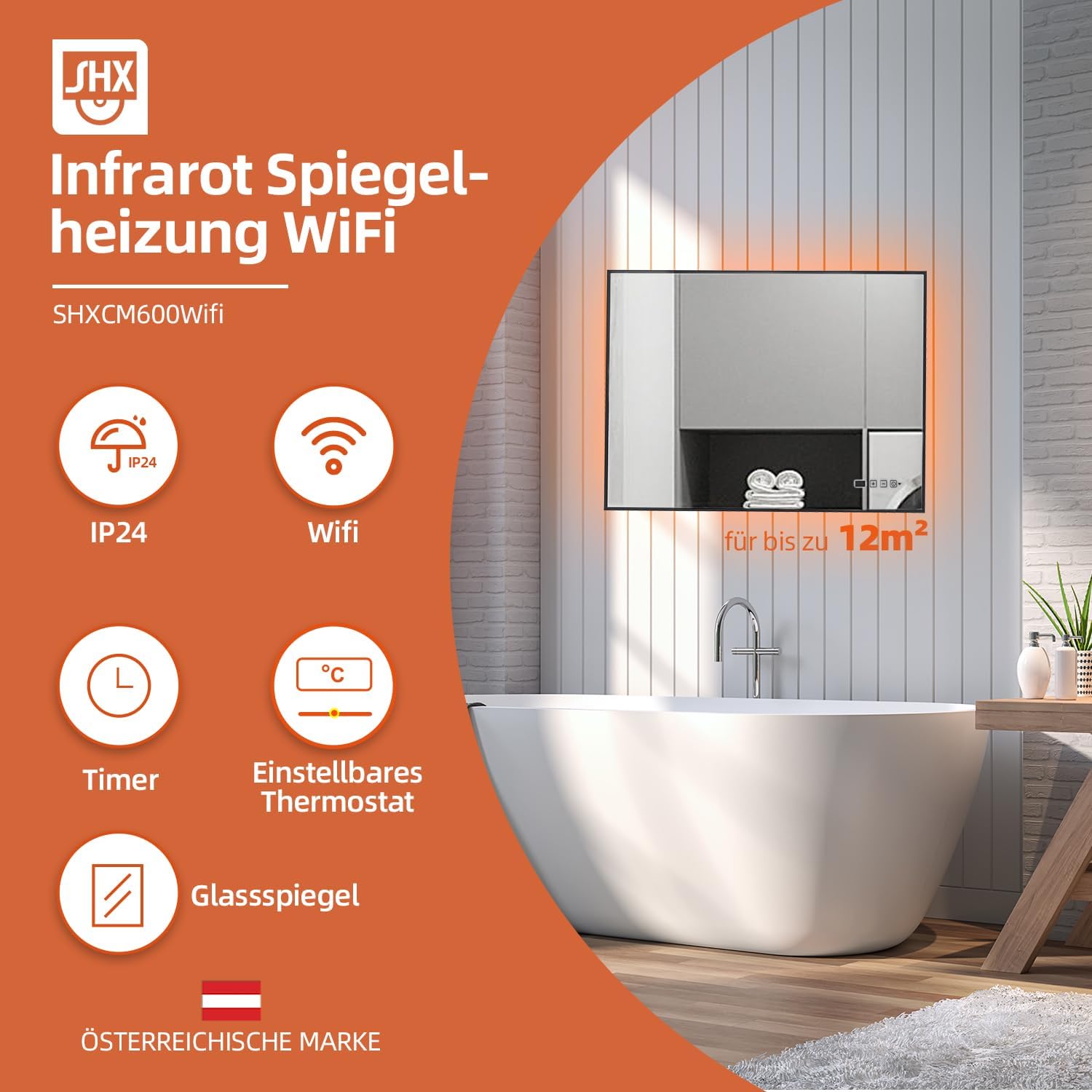 SHX Riscaldamento a Infrarossi con WiFi 600W