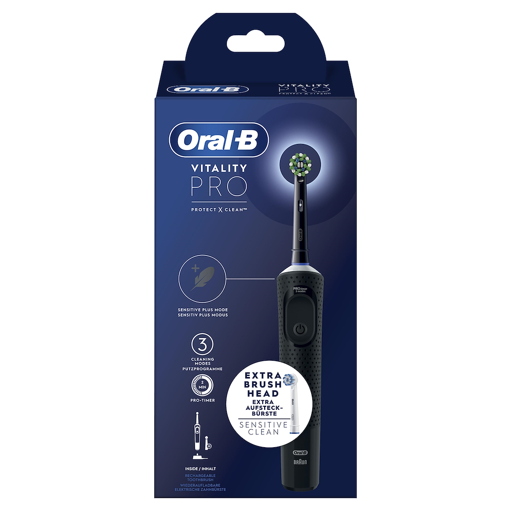 ORAL-B VITALITYPROBLACK - Oral-B Vitality Pro Elektrische Zahnbürste Schwarz