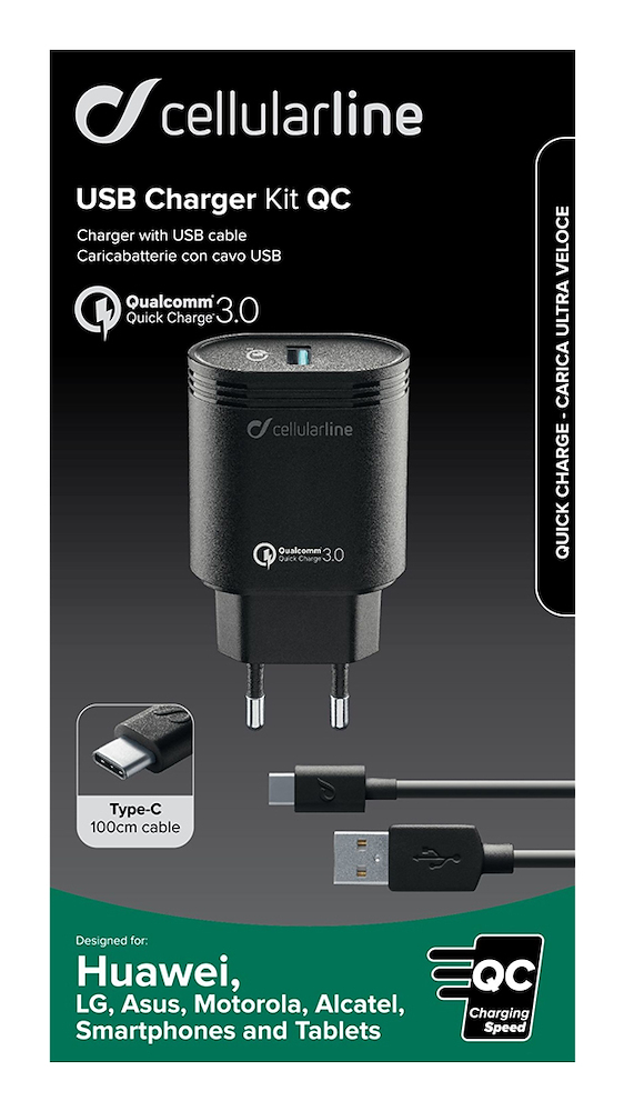 CELLULAR LINE ACHHUKITQCTYCK - USB Ladegerät 18W - USB-C