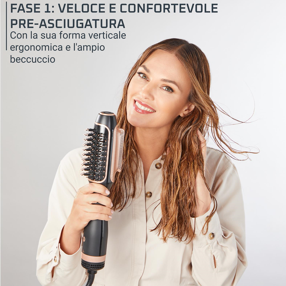 ROWENTA CF9840 - Rowenta Reverso 2-in-1 Asciugacapelli e Spazzola ad Aria Calda