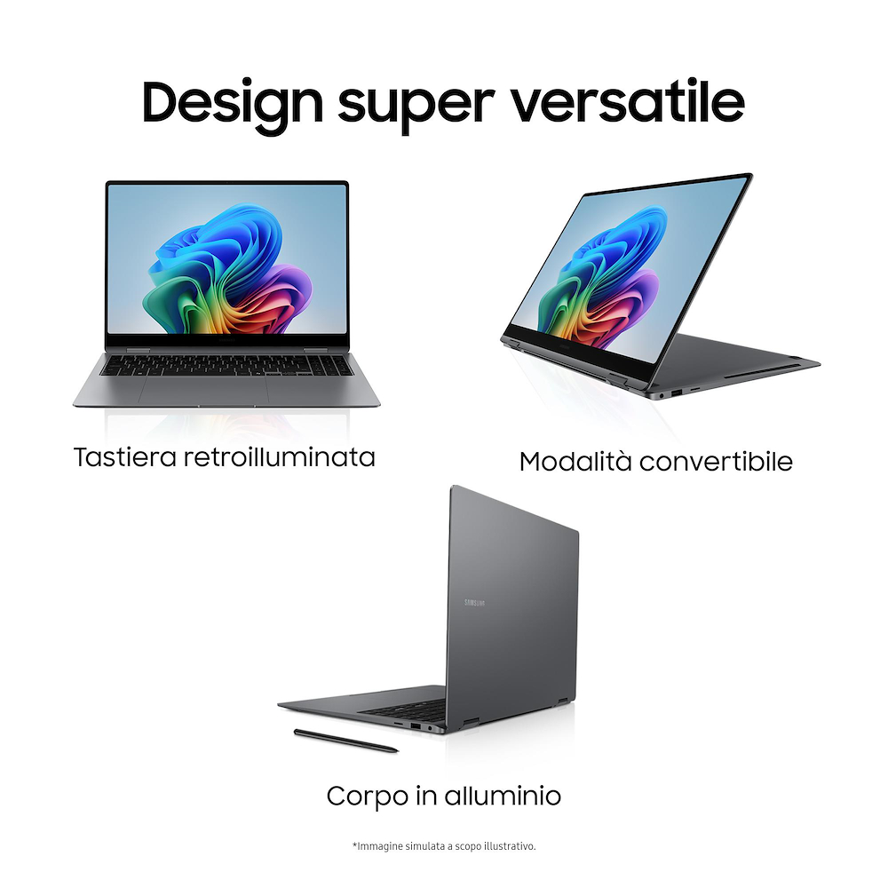 SAMSUNG NP960QHAKG1IT - Laptop 2 in 1 Samsung Galaxy Book5 Pro 360